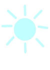 blue warm sun